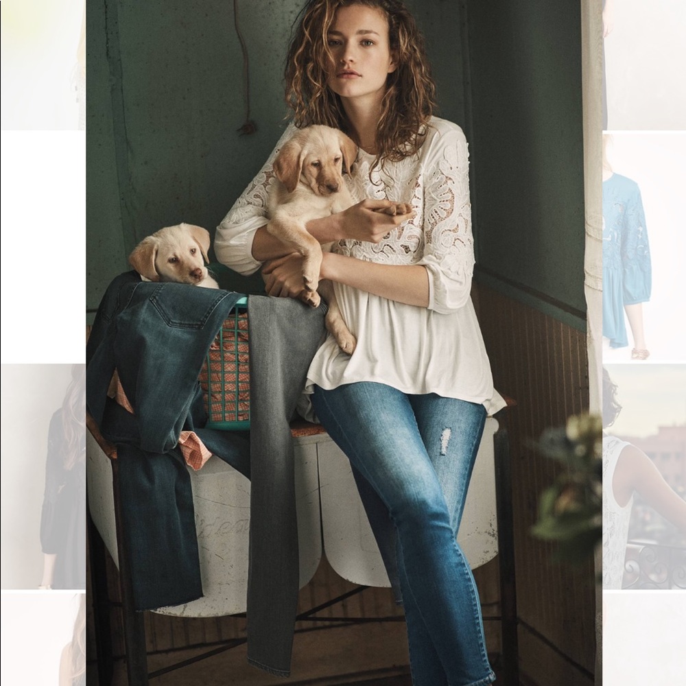 ANTHROPOLOGIE: Black Neck Crochet Blouse - Picture 2 of 4